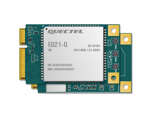 EG21-G Mini PCIe-低功耗、高性價比的LTE Cat 1 無線通信模組